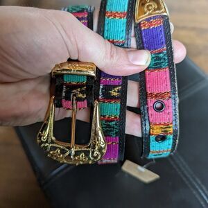 Barcelona Woman's Multi Color Rainbow Chic Belt. 27.5-31"